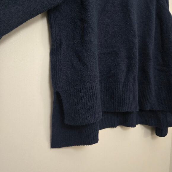 J. Crew S Softest Yarn Merino Wool & Alpaca Blend Turtleneck Long Sweater Navy - Picture 6 of 9